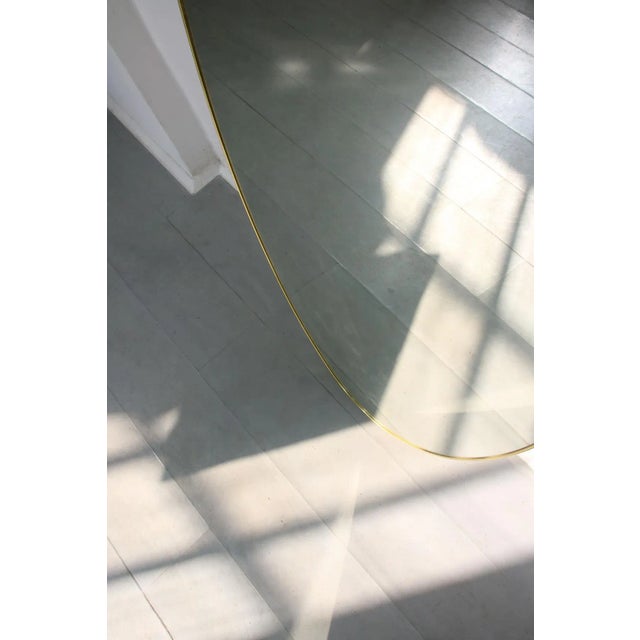 Big Vintage Oval Golden Frame Mirror, 1970s For Sale - Image 15 of 18