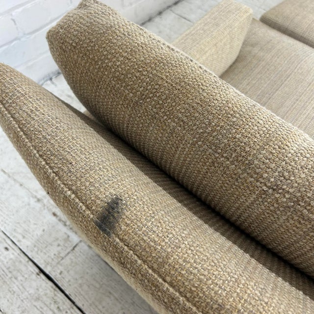 Wood Mid Century Modern Lounge Chair With Ottoman Selig Needs Recovered For Sale - Image 7 of 12