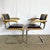 Wood Italian Mid Century Modern Black Vinyl and Chrome Cantilever Chairs - Set of 4 For Sale - Image 7 of 10