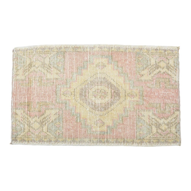 Oushak Vintage Wool Rug For Sale