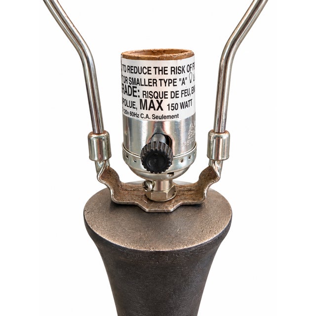Contemporary Arteriors Narsi Antiqued Aluminum Sculptural Table Lamp, 2015 For Sale - Image 3 of 6