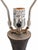 Contemporary Arteriors Narsi Antiqued Aluminum Sculptural Table Lamp, 2015 For Sale - Image 3 of 6