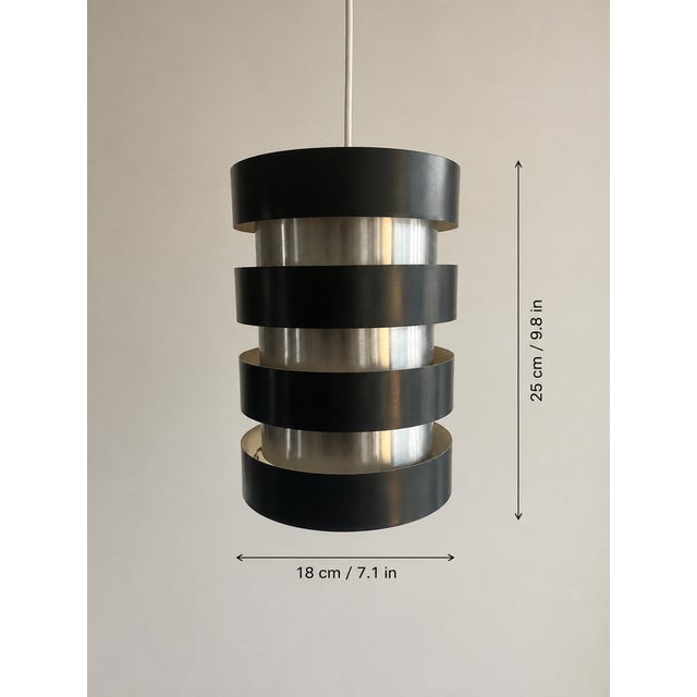 Metal Eiffel Pendant Lamp by Jo Hammerborg for Fog & Mørup, 1960s For Sale - Image 7 of 12