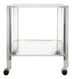Acrylic Glass Rolling Cart by David Lange