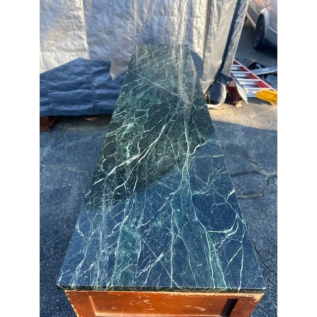 Wood Vintage Cassard Chateau Buffet With Marble Top For Sale - Image 7 of 7