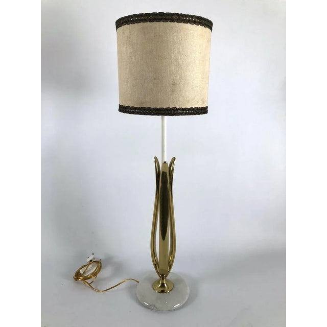 Marble and Brass Table Lamp, 1950s For Sale - Image 16 of 16
