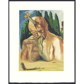 1963 Dalí Divine Comedy Engraving Enfer Chant 34 "Lucifer" For Sale
