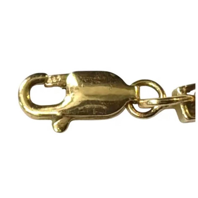 Late 20th Century 14k Yellow Gold Box Chain Necklace Vintage For Sale - Image 5 of 7