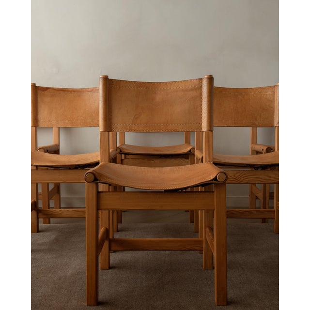 A beautifully atmospheric set of six vintage kotka dining chairs by tomas jelinek for ikea, dating to the 1980s. The set...
