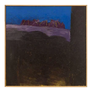 Larry Abramson, Large Israel Modernist Landscape Painting Bezalel Artist, 1983