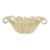 Vintage Barovier Toso Murano White Gold Flecks Italian Art Glass Flared Scallop Rim Curled Sides Bowl For Sale