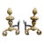 Pair of Gilded Artichoke Andirons For Sale
