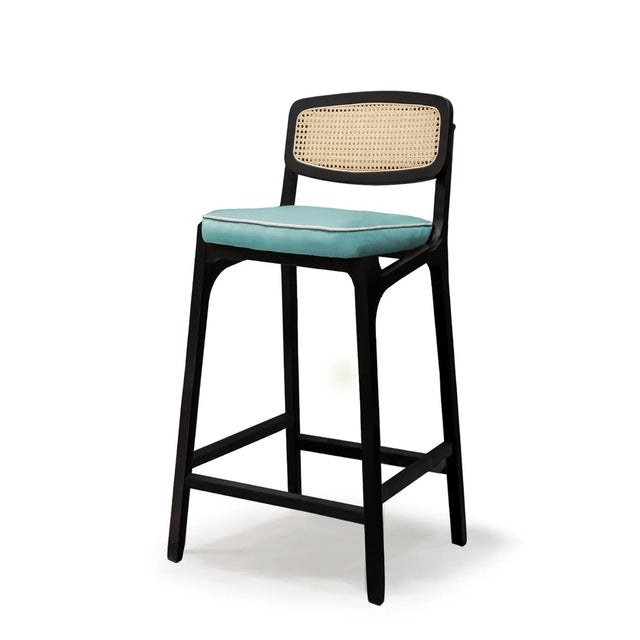 Aqua Karl Bar Chair Without Arms by Mambo Unlimited Ideas For Sale - Image 8 of 11