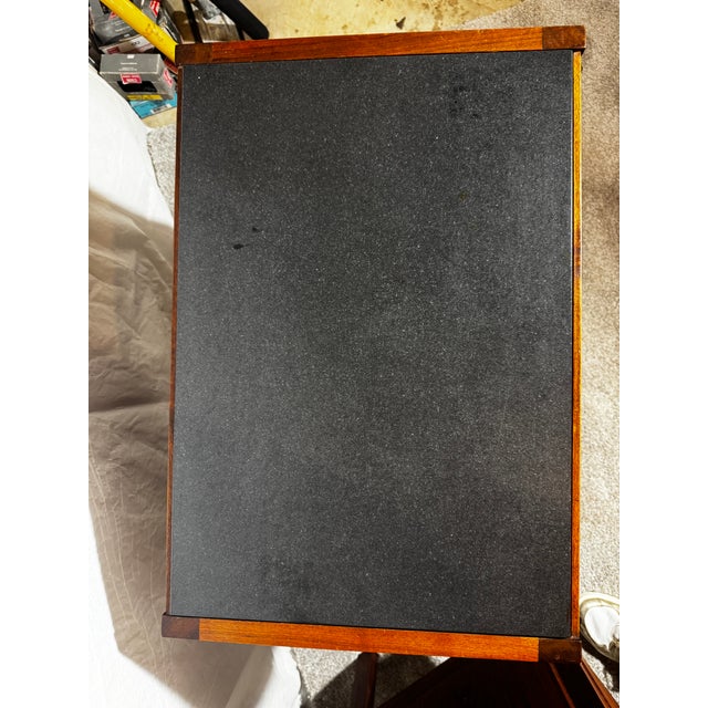 Mid-Century Modern 1960s Attributed to Jack Cartwright for Founders Walnut Nightstands With Slate Top, A Pair For Sale - Image 3 of 12