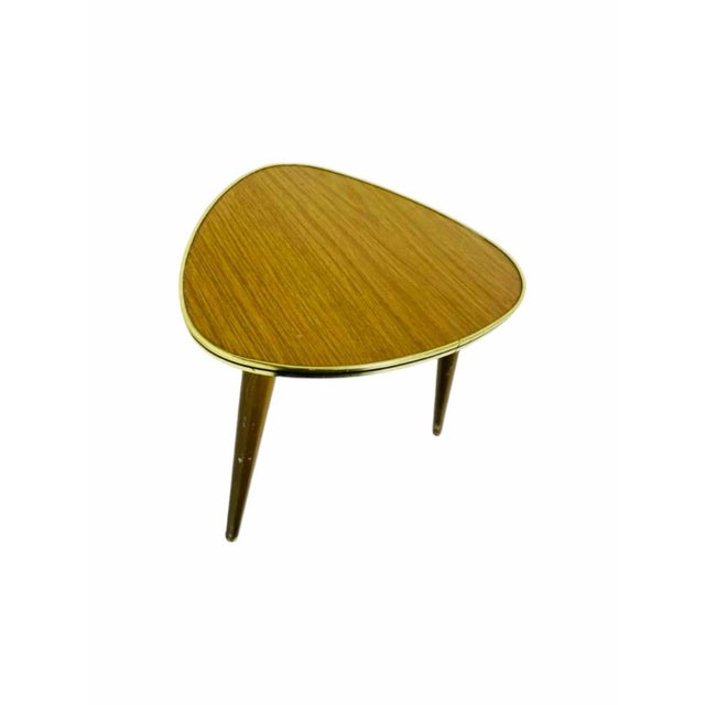 Mid-Century Modern Vintage Side Table with Formica Top and Tapered Legs For Sale - Image 3 of 10