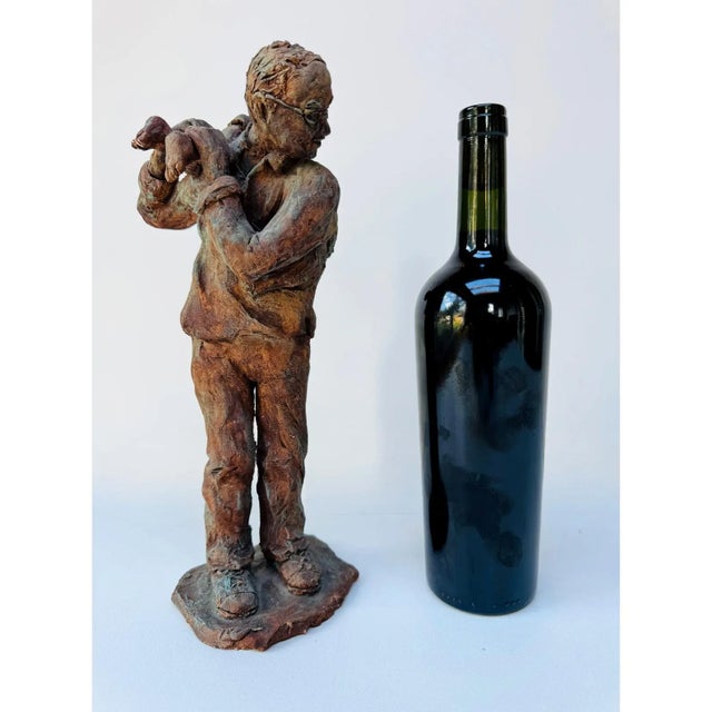 Mid 20th Century Kay Henkel Figural Sculpture Signed Ceramic Patinated Expressionist Figure For Sale - Image 12 of 12