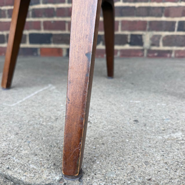 Red Pair of Eero Saarinen for Knoll Executive Armchairs With Walnut Legs For Sale - Image 8 of 12