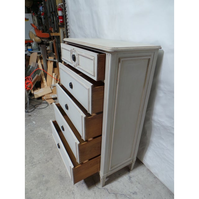 Wood Chest of Drawers Gustavian Style For Sale - Image 7 of 8