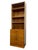 Brown Vintage Mid Century Modern Bookshelf Cabinet With 4 Drawers For Sale - Image 8 of 11