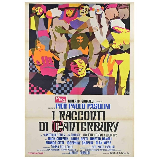 1970s The Canterbury Tales Poster, Italy/France, 1972 For Sale - Image 5 of 5