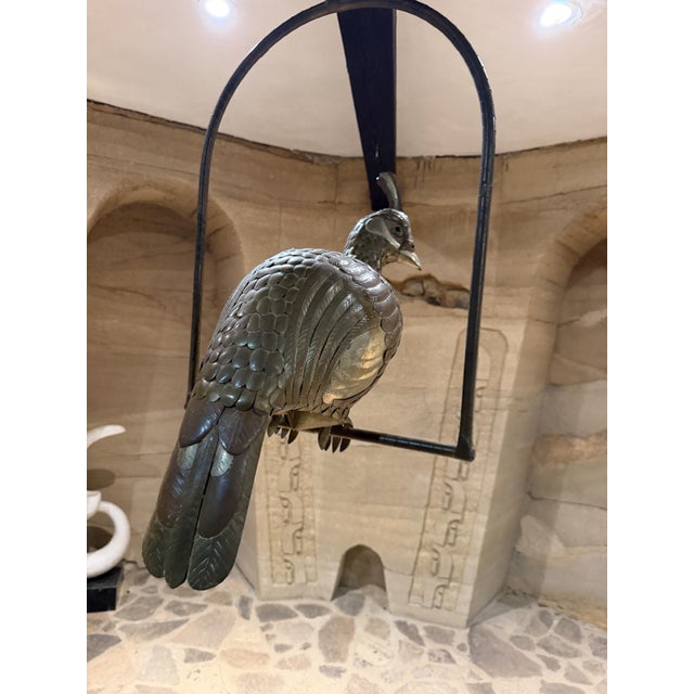 Sergio Bustamante Hanging Metal Parrot Sculpture, 1970s Mexico, Signed For Sale - Image 13 of 14