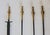 Pilgrim Vintage Mid-Century Brass Black Iron Fireplace Tool Set With Stand- 5 Pieces For Sale - Image 9 of 12