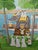This is a rare Mari B. Watts naive painting of a procession on the Nile depicting the Mahdi and Emperor Salassie where the...