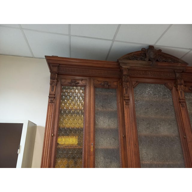 Monumental Glass Library in Oak For Sale - Image 13 of 18