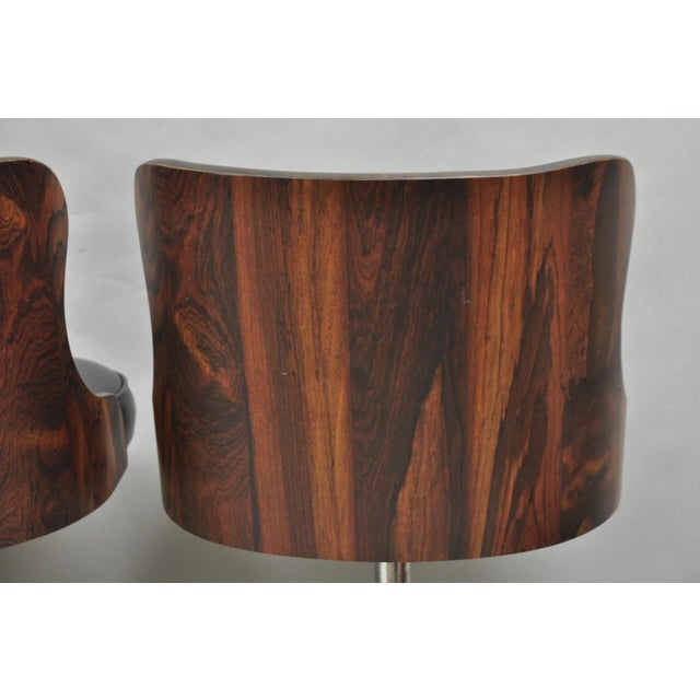 Vintage Daystrom Mid Century Modern Faux Rosewood Laminate Barstools - Set of 4 For Sale - Image 12 of 18
