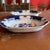 Antique Gaudy Welsh Crescent Pinwheel Flow Blue Set of 2 Vegetable Dishes, Circa 1840s For Sale - Image 11 of 12