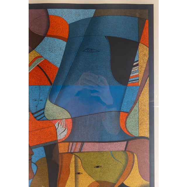 Mid 20th Century 20th Century Cubist Modernist Lithograph Print by Mihail Chemiakin For Sale - Image 5 of 12