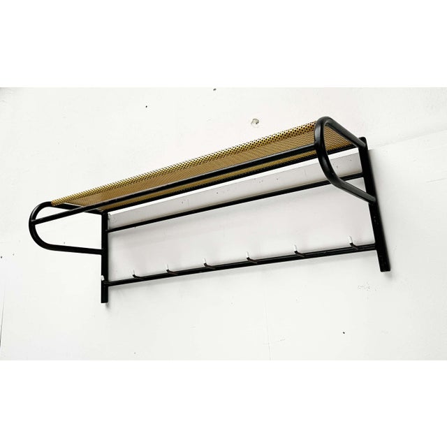 Mid-Century Modern Minimalist Perforated Metal Coat Rack attributed to Mathieu Matégot for Artimeta, 1950s For Sale - Image 16 of 18