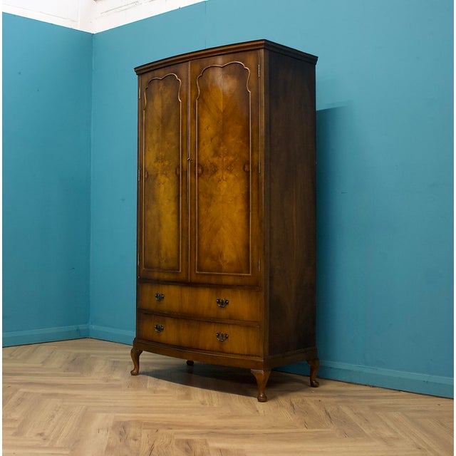Art Deco Walnut Wardrobe, 1930s For Sale - Image 3 of 14