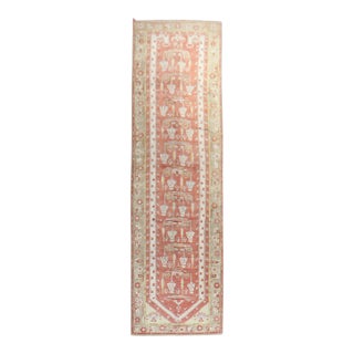 Soft Red Antique Turkish Melas Early 20th Century Runner - 3'5" x 13' For Sale