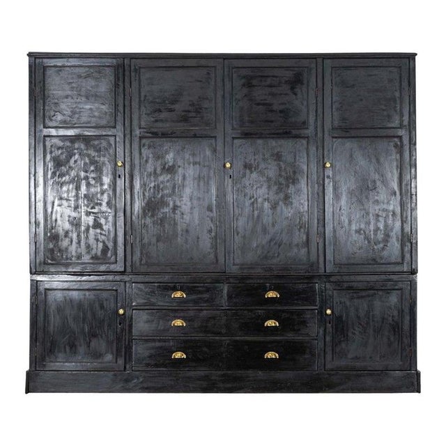 Antique English Ebonised Pine Housekeepers Cabinet, 1890 For Sale - Image 13 of 13