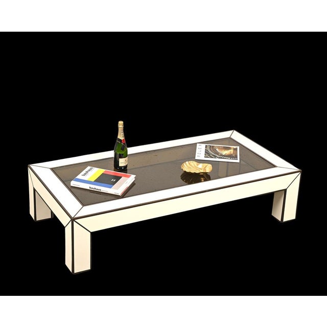Mid-Century Italian Brass & White Formica Coffee Table, 1970s For Sale - Image 12 of 18