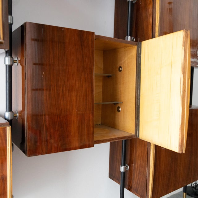 Mid-Century Modern Floor-to-Ceiling Bookcase with Lighting Elements For Sale - Image 3 of 11
