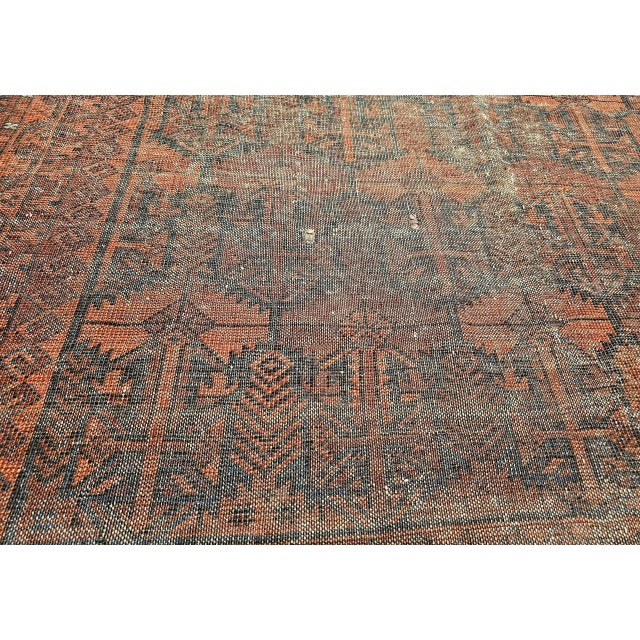 Antique Afghan Gallery Rug, Handwoven Wool, Geometric Design, 1880s For Sale - Image 4 of 12