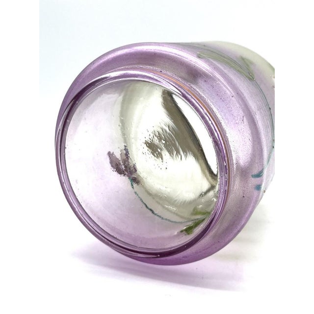 Antique Art Nouveau Glass Bonbonnière with Floral Decoration, 1900s For Sale - Image 13 of 17