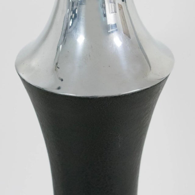 Silver American Mutual Sunset Modernist Aluminum Pair of Table Lamps For Sale - Image 8 of 18