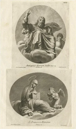 After Domenico Zampieri, Ancient of Days of God from the Bible Book of Daniel, 1762, Engraving