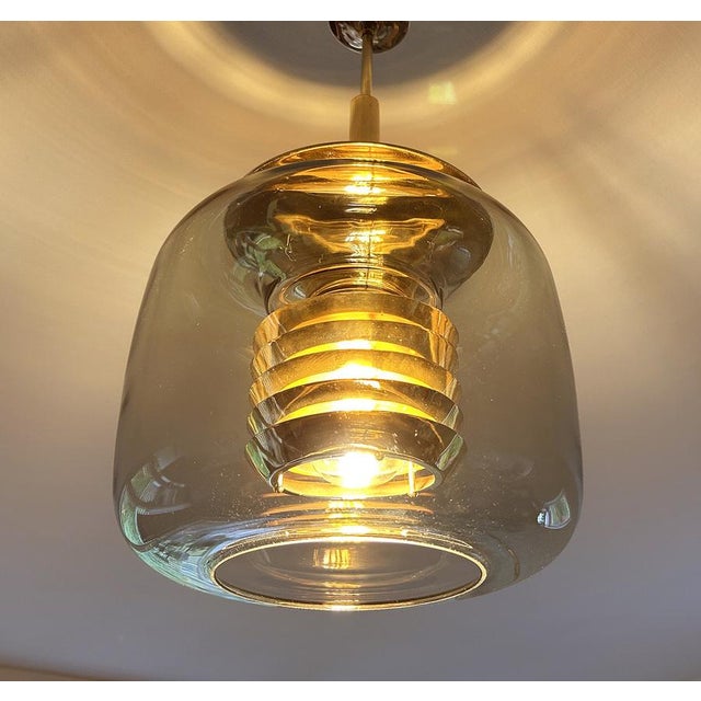 Vintage Glass Pendant Light from Erco, 1970s For Sale - Image 10 of 14