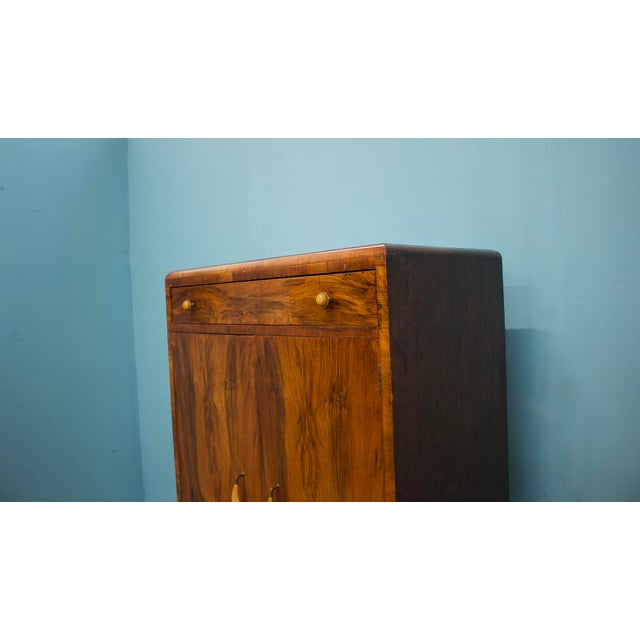 Art Deco Compact Wardrobe in Walnut, 1930s For Sale - Image 6 of 11