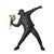 Banksy, Flower Bomber Black, 21st Century, Polystone Sculpture For Sale - Image 4 of 4