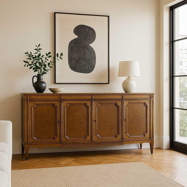 American of Martinsville Model 3114-15 Walnut Sideboard Buffet, 1950s Mid-Century Modern Credenza For Sale - Image 18 of 18