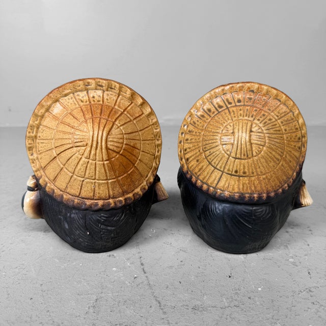 1960s Vintage Japanese Ceramic Tanuki, 1960s, Set of 2 For Sale - Image 5 of 17