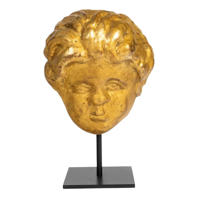 Italian Artist, Sculpture of a Cherubs Head, 18th Century, Wood For Sale