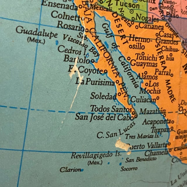 Metal 1961 Mid Century Repogle Reference Globe For Sale - Image 7 of 12