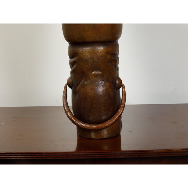 Vintage English Midcentury Copper Umbrella Stand Depicting a Boot For Sale - Image 4 of 12
