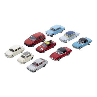 Miniature Fiat Cars, Set of 9 For Sale